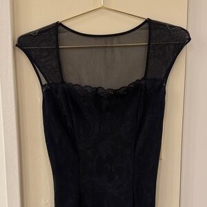 90s Victoria Secret Black Midi Dress